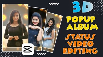 3D Popup Album Status Video Editing - Capcut Video Editing - Capcut Tutorial Hindi