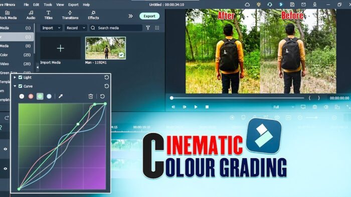 Cinematic Colour Grading in Filmora 11 - Professional Colour Grading with RGB Curves - Hindi - Image 1