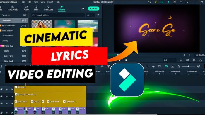 Filmora Lyrics Video Tutorial - New Cinematic Lyrics Video Editing - How to Edit With Filmora - Image 1