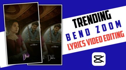 Glitch Aura effect Full Screen Lyrics Video Editing - Capcut App Tutorial Hindi - Bend Zoom Effect