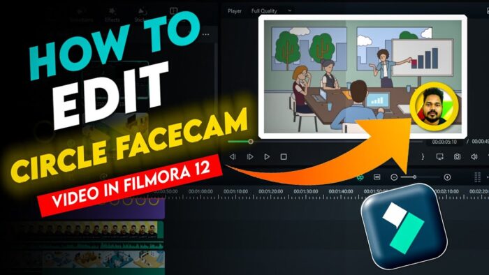 How to Edit Circle Facecam Video in Filmora 12 - Video ki Corner Mein FACECAM Kaise Lagaye - Image 1