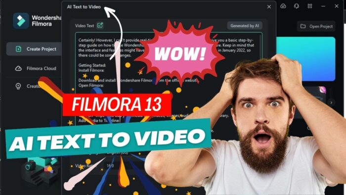 How to Make A Video from Text in Filmora 13 - Filmora 13 AI Features - AI Text to Video Filmora 13 - Image 1