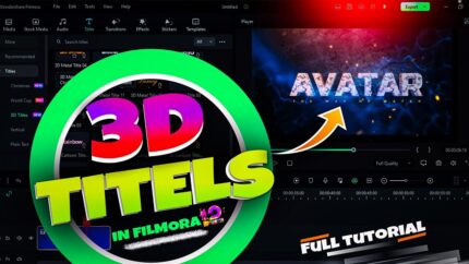 How to Make Cinematic Title Intro - Filmora 3D Titels - 3D Intro Template Download - Filmora Editing