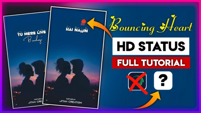 Smooth Text Animation Like Aftereffects - Bouncing Heart Effect Lyrics Editing - Hindi - Image 1