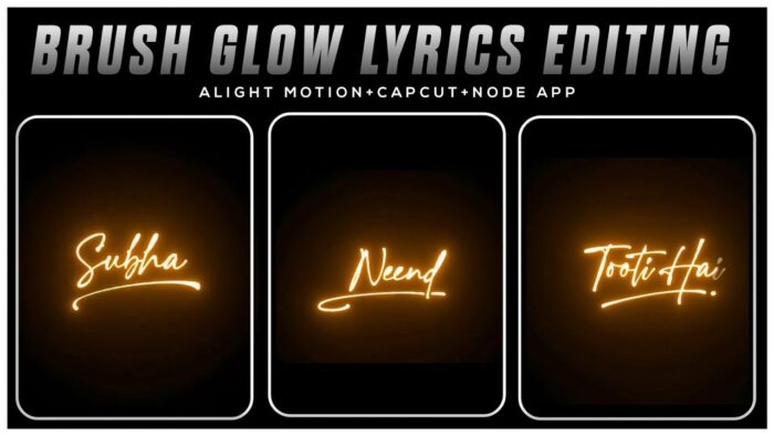 Trending Glow Light Lyrics Video Editing - Brush Stroke Effect Lyrics Edit - Capcut Animation - Image 1